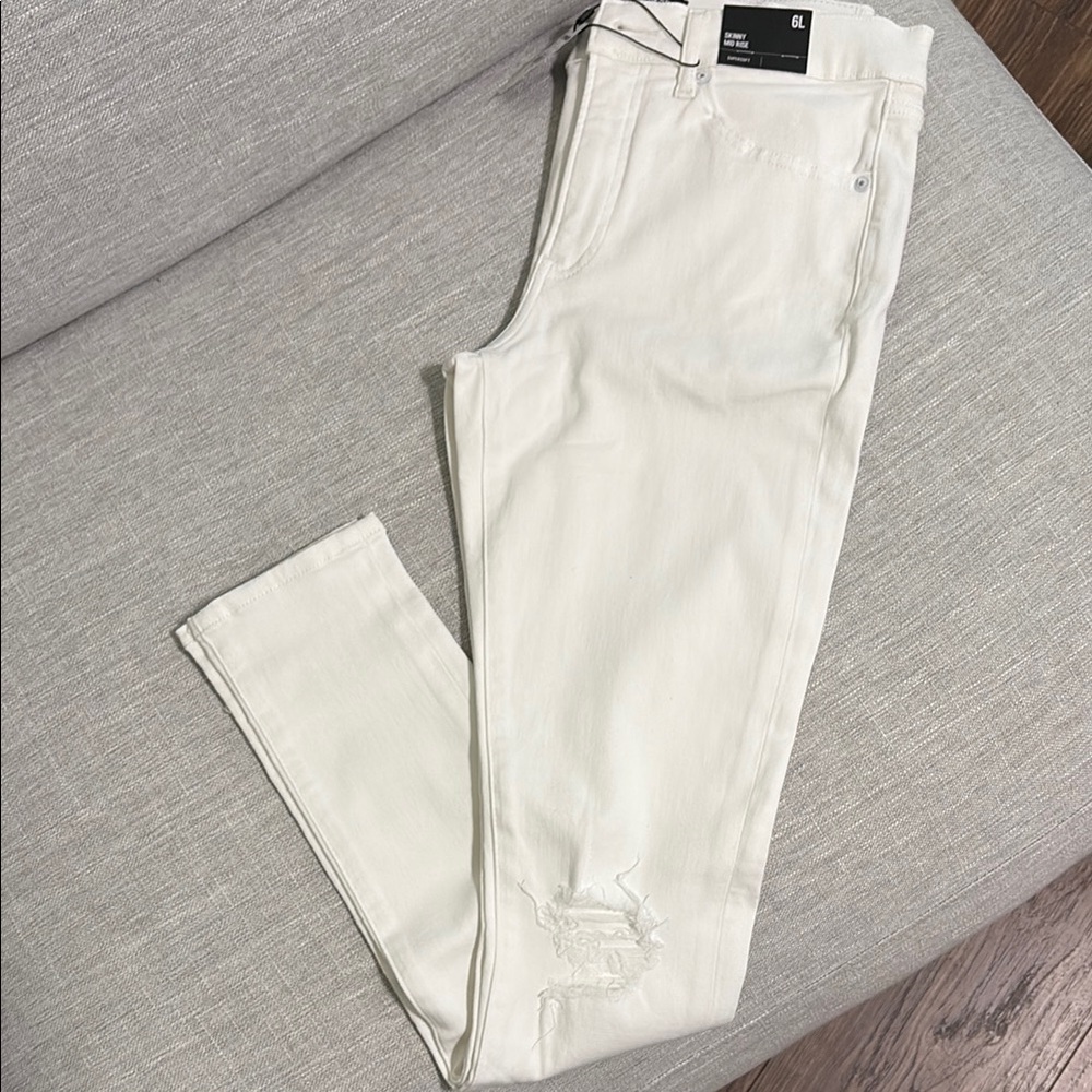 Express White Skinny Jeans Modern Fit